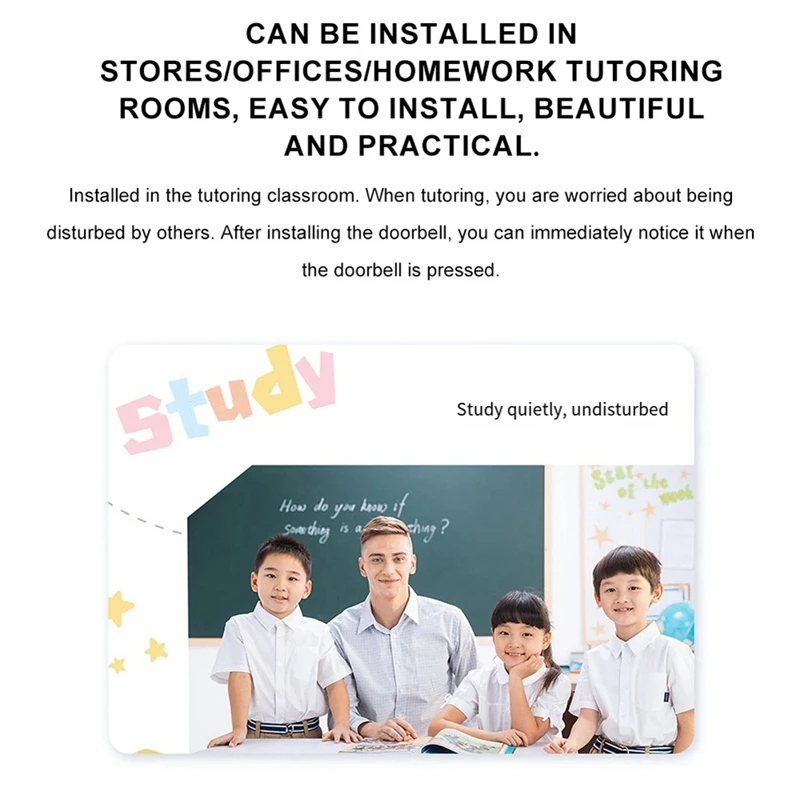 Автономный беспроводной дверной звонок 433 МГц 38 мелодий звонка Звонок Dingdong для