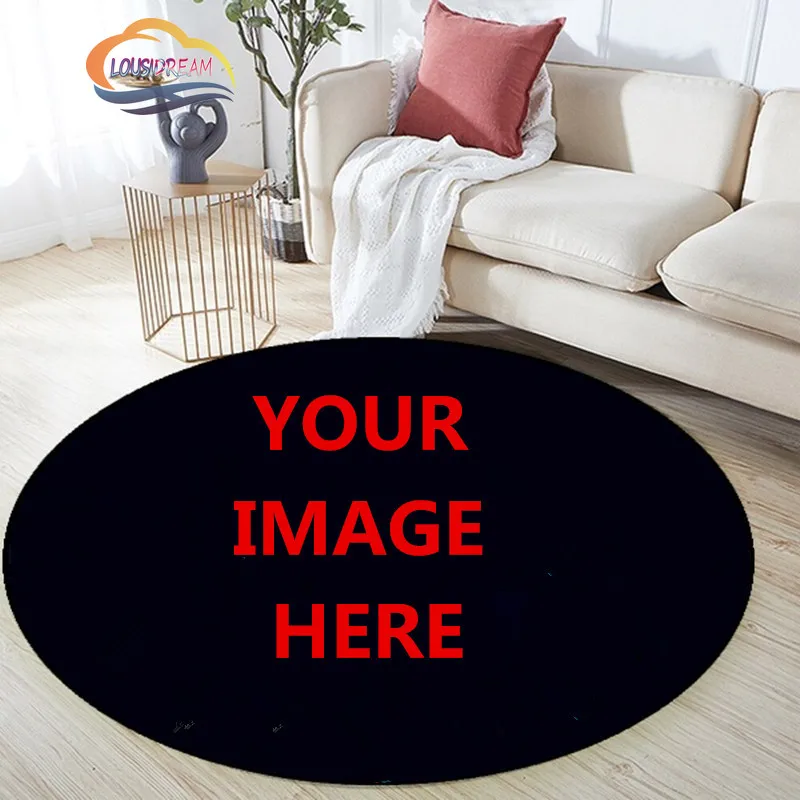 

DIY Pictures Custom round Carpet，3D Printing circular Carpet Living Room Doormat Non Slip Cushion Children rug Chair mat pet mat