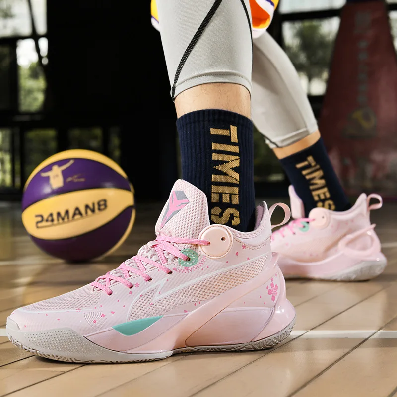 

Basketball shoes men brake anti-slip actual combat sneakers lovers set last glow-in-the-dark network running shoes large size