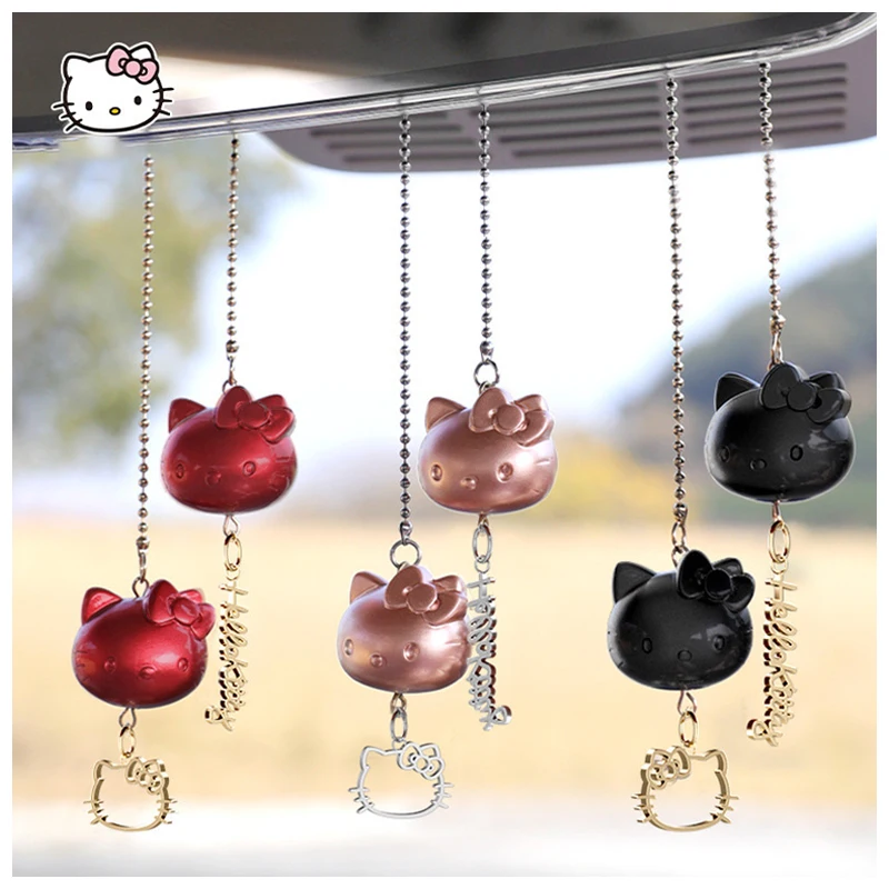 

Милый автомобильный кулон в виде аниме Hello Kitty, мультяшный милый автомобильный кулон, украшения для автомобиля, подвеска для сумки для девоч...