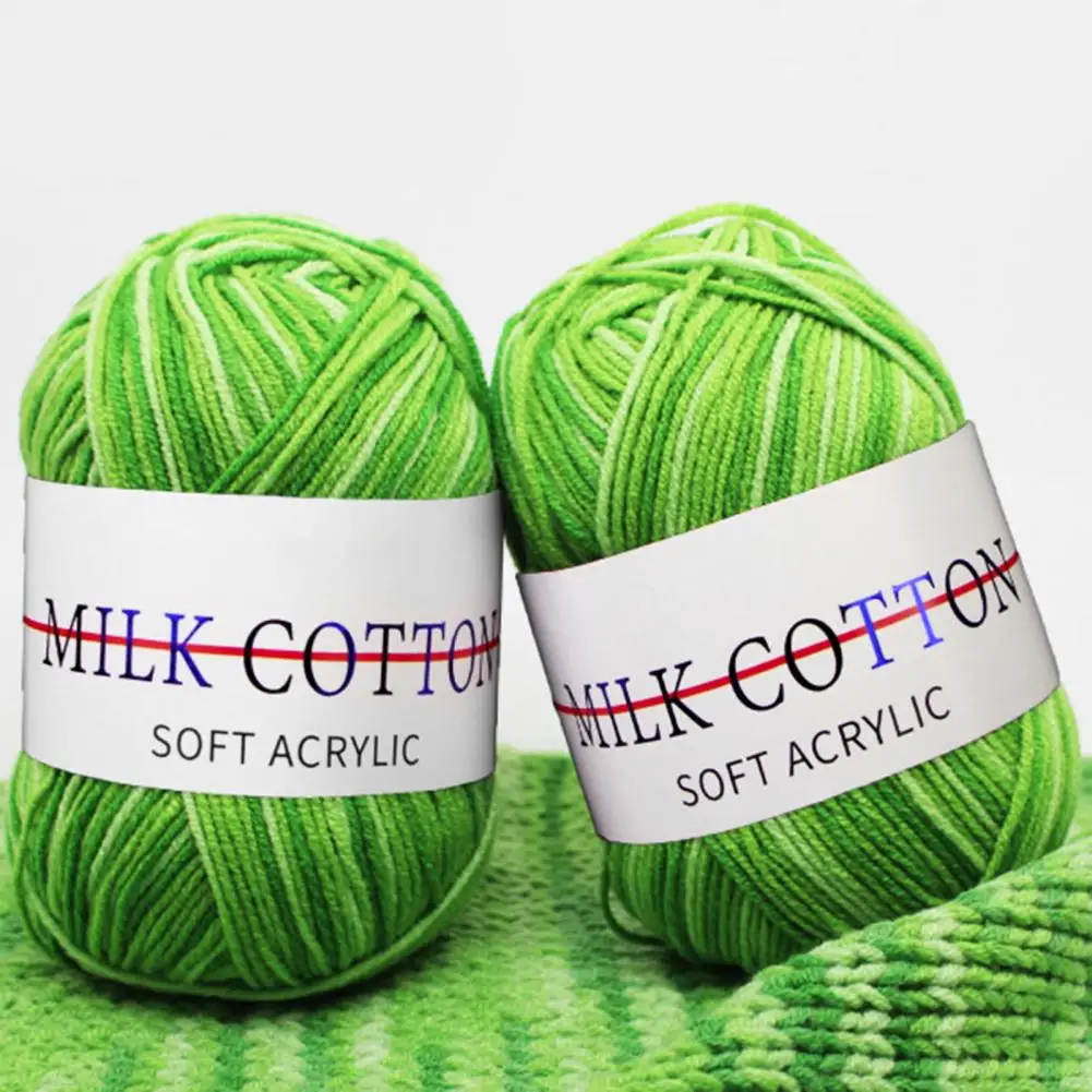 

1 Roll Crochet Yarn Pretty Moisture Absorption Anti-pilling for Home Gradient Yarn Knitted Yarn