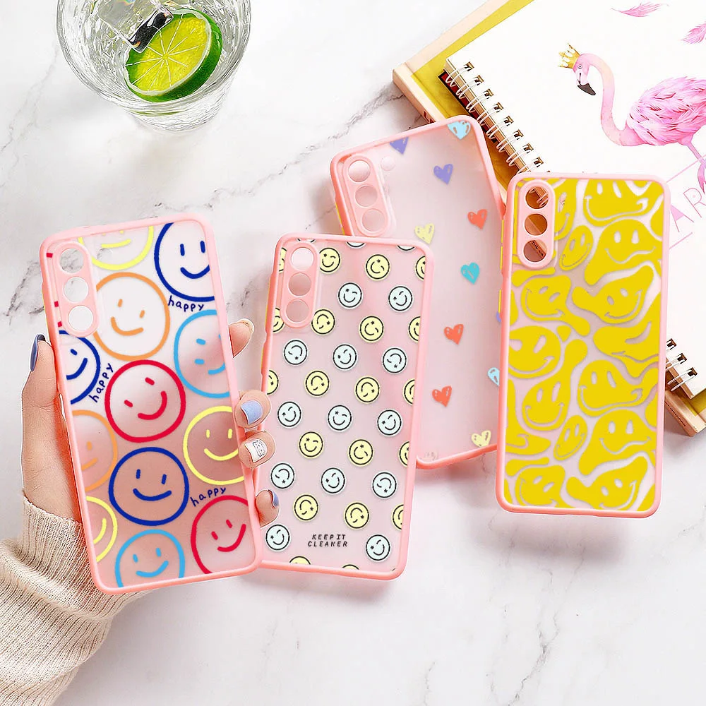 

Funny Smiley Face Phone Cases For Oppo Realme 8 Case For Oppo C21 C15 C11 C12 C25 7 8 Pro Capa A54 A72 A53 A52 A8 A9 A5 Cover