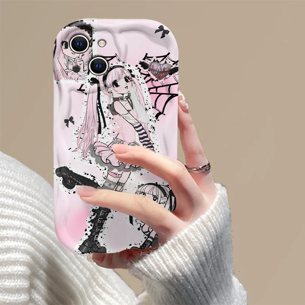 Аниме Звездная девушка Kawaii Angel 3D Wave чехол для OPPO A98 A94 A93 A92 A79 A78 A76 A58 A57 A55 A38 A33 A17 A16 A15