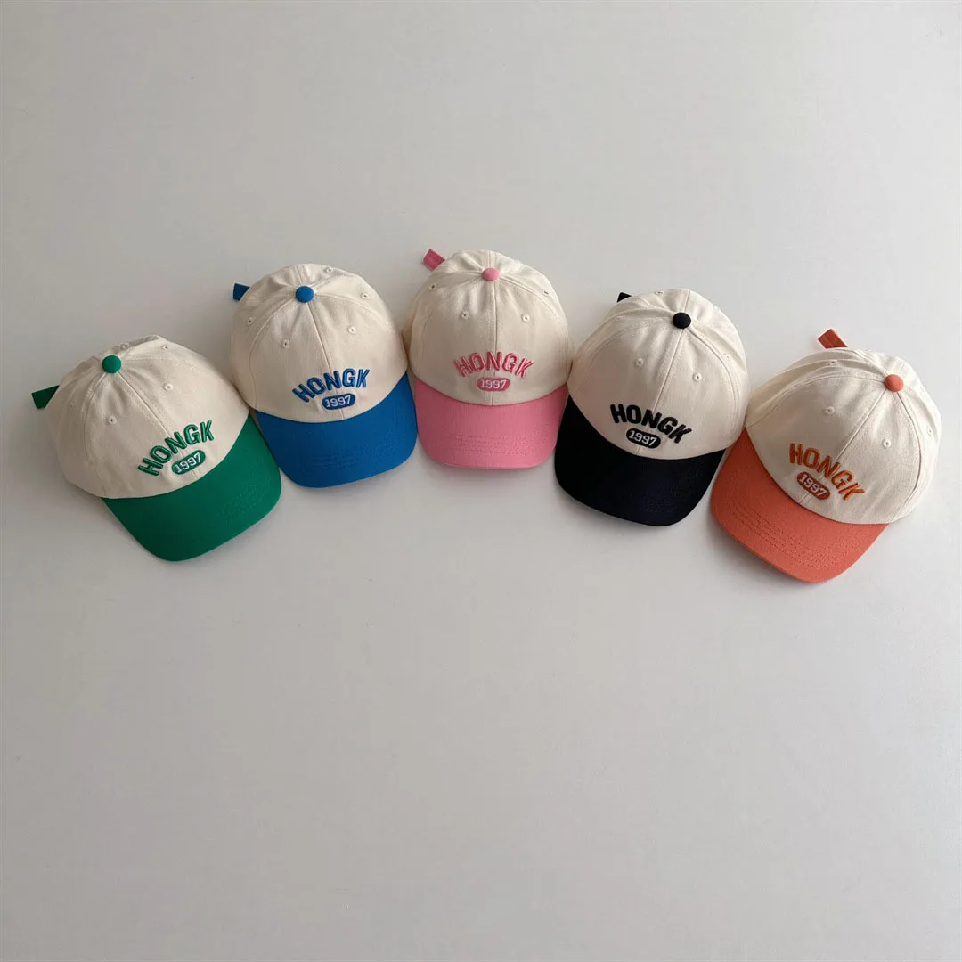 

Baby Hat Children's Western-style Color-block Embroidered Letter Cap