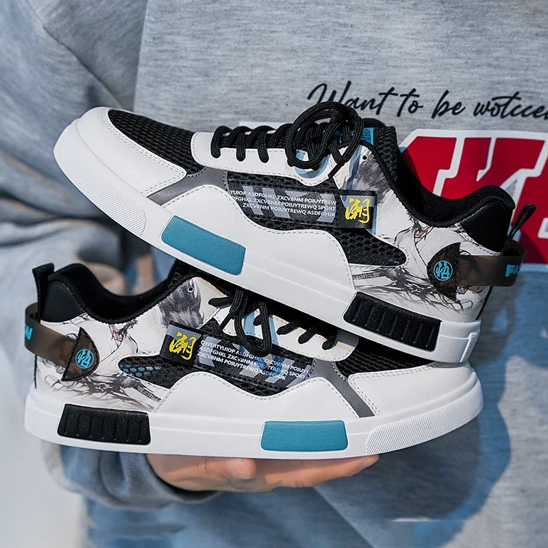 Мужские дизайнерские кроссовки черные повседневные в городском стиле 2024