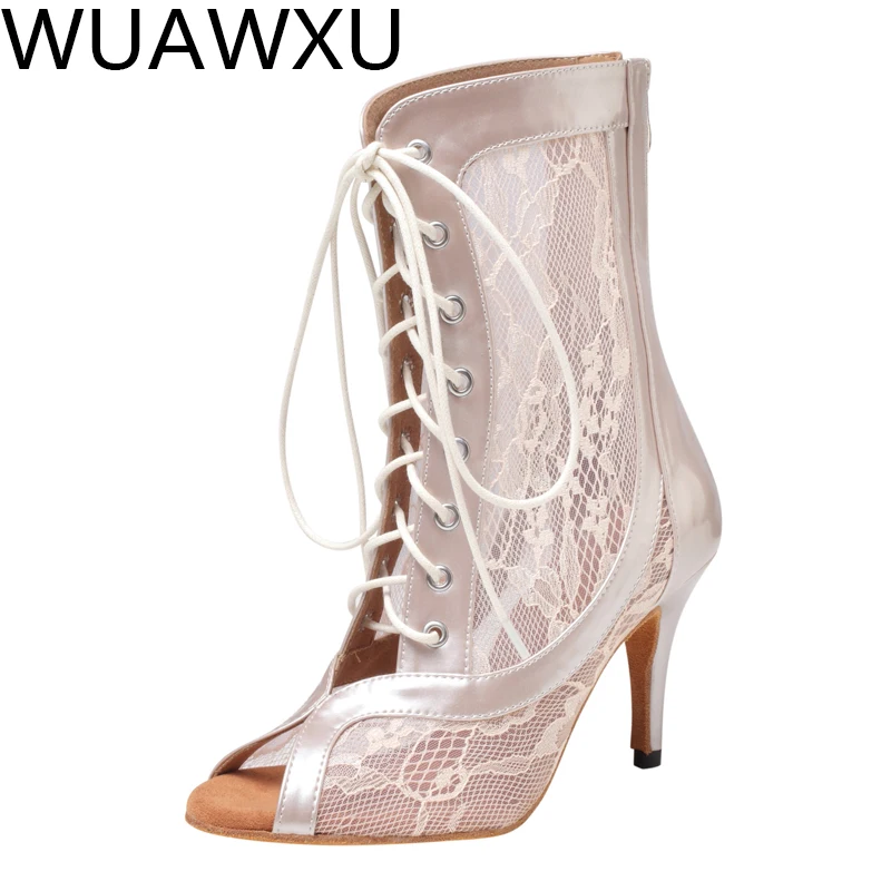 

Natasha Black Jazz Dance Shoes Women's High Heel Dance Shoes Dance Boots Sexy Walking Show Dance Shoes