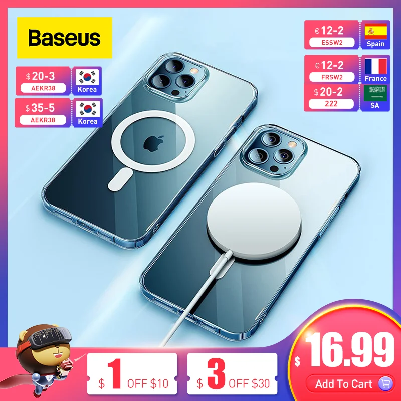 

Baseus Magnetic Wireless Charger For iPhone 14 13 12 Series Phone Charger Magnet Induction Charger For iPhone Wireless Charging