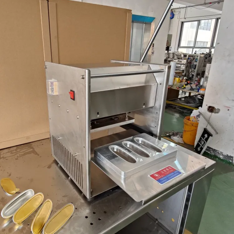 Упаковщик пищевых лотков машина для запечатывания мяса настольный пластиковый