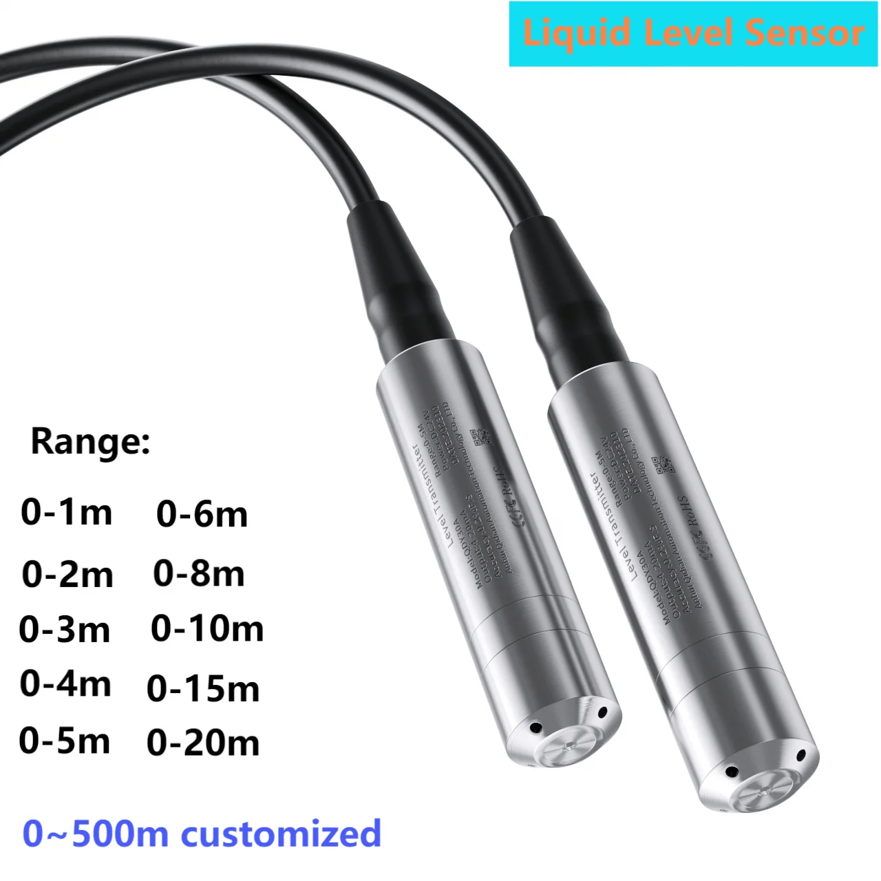 Датчик уровня жидкости 0-15 м передатчик для резервуара датчик воды 4-20 мА 0-10 В RS485