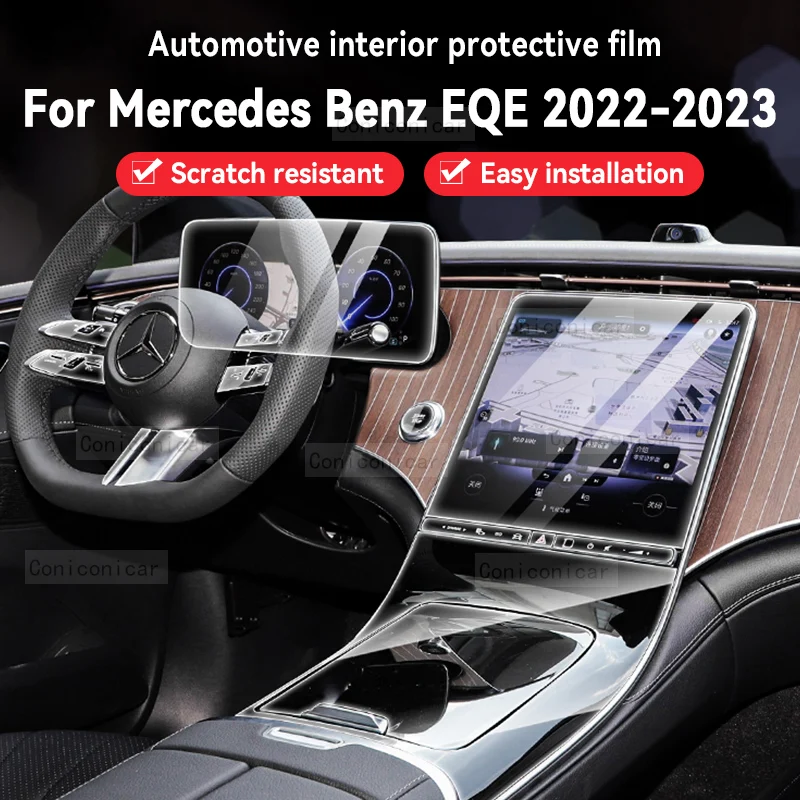 

For Merceds Benz EQE 2022 2023 Car Interior Gearbox Panel Sticker Anti-Scratch Protective Film Repair Decoration Accessories