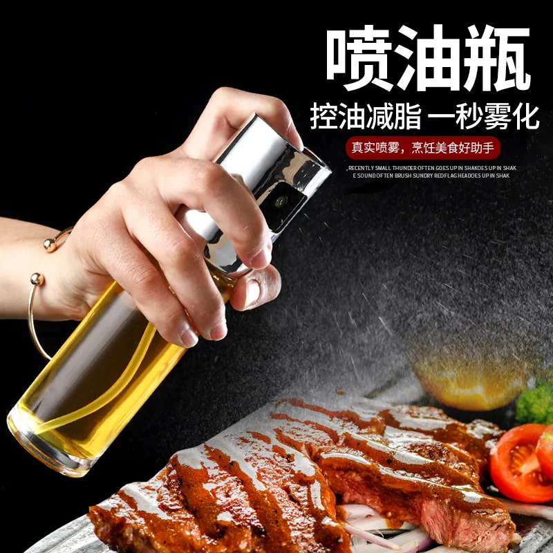 

100ml Oil Bottle Kitchen Oil Spray Bottle Cooking Baking Vinegar Mist Sprayer Barbecue Spray Bottle for Cooking BBQ Picnic Tools