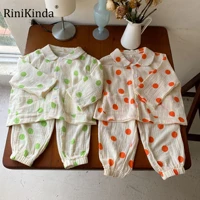 rinikinda autumn baby kids pajamas sets girl boy sleepwear suit kids pajamas long sleeve tops pants 2pcs children clothing