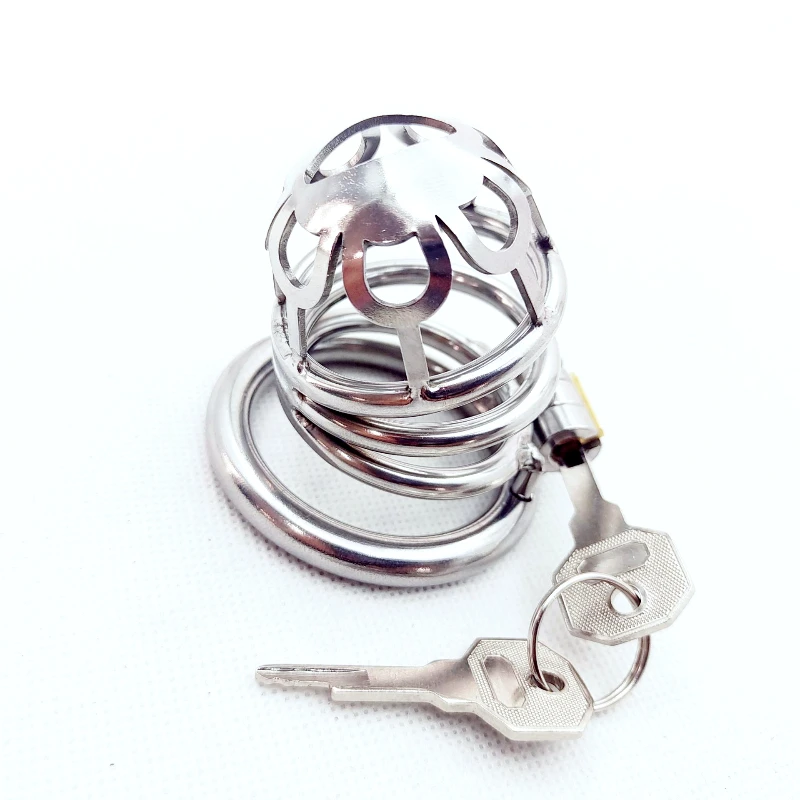 Мужское бондажное устройство из нержавеющей стали с изображением скелета и