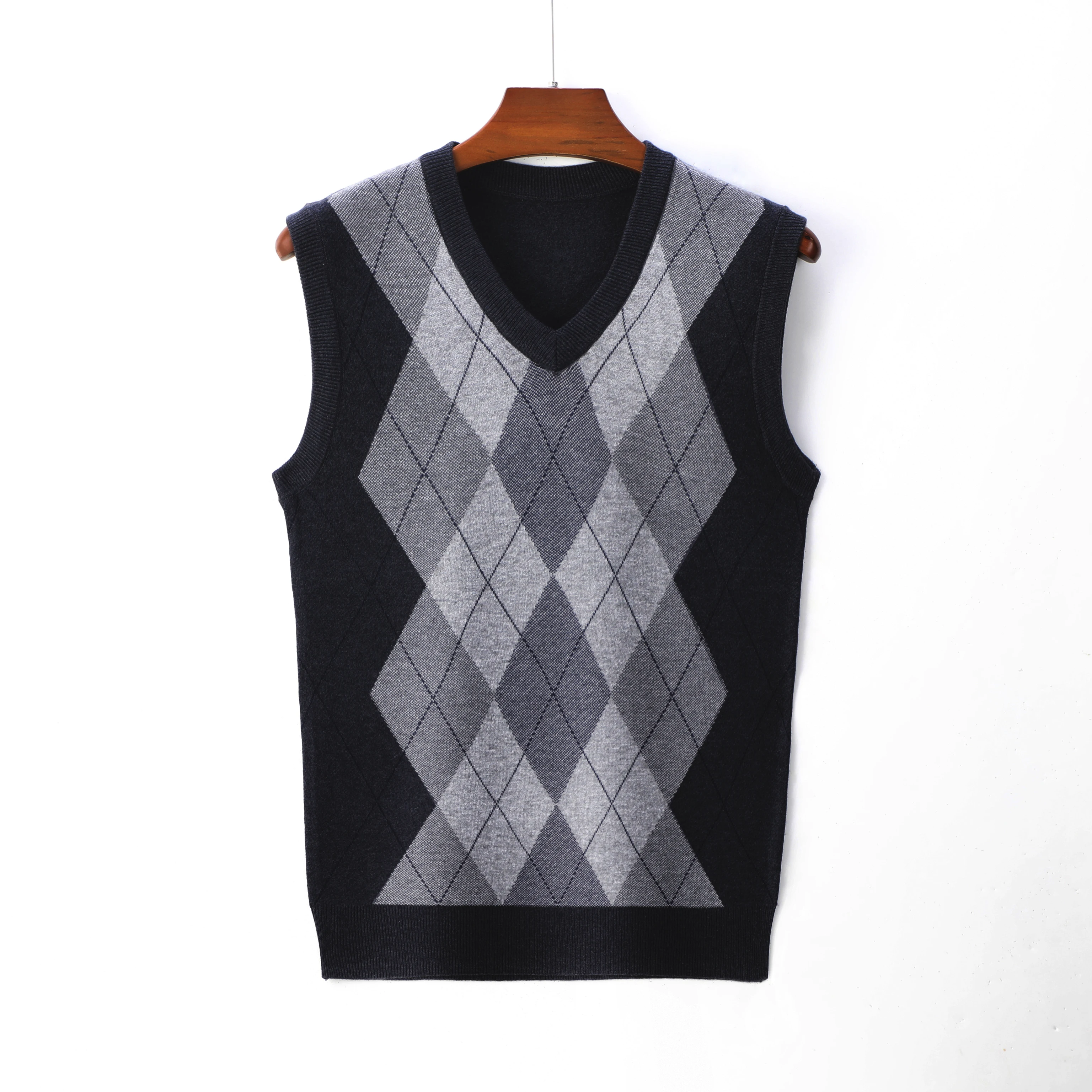 men's sweater vest sleeveless knitted sweater Spring and Autumn 2022 Business casual jacquard men's vest Plus Size 6XL 7XL 8XL images - 6