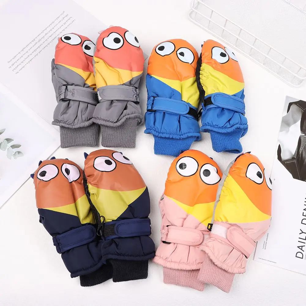

Детские Нескользящие зимние Непродуваемые водонепроницаемые варежки с длинным рукавом для снега сноуборда детские лыжные перчатки