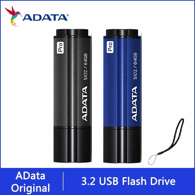 

ADATA S102 Pro USB 3.2 Flash Drive 256GB 128GB 64GB High Speed 512GB 32GB USB Pendrive Metal Memory Stick Portable Mini U Disk