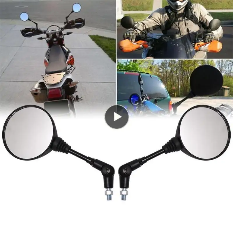 

Side Mirror Rearview Mirror Anti-fall 650 Motorcycle Modified Rearview Mirror Folding Explosion-proof Round Mirror
