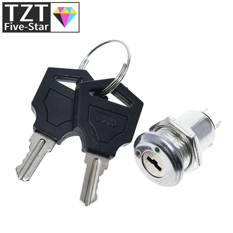 Выключатель блокировки телефона из нержавеющей стали 12 мм 2 контакта ключа