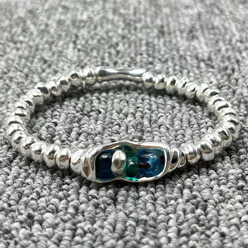 

2022 New UNOde50 Exquisite Fashion Electroplated 925 Jade Beads Bracelet Holiday Jewelry Luxury Gift