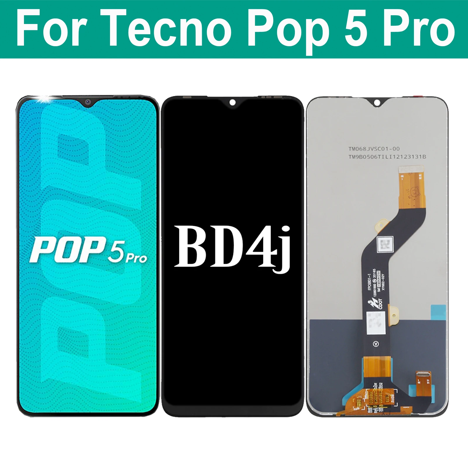 

6.52'' Original For Tecno Pop 5 Pro 5Pro BD4j LCD Display Touch Screen Digiziter Assembly For Tecno Pop5 Pro Pop5Pro LCD