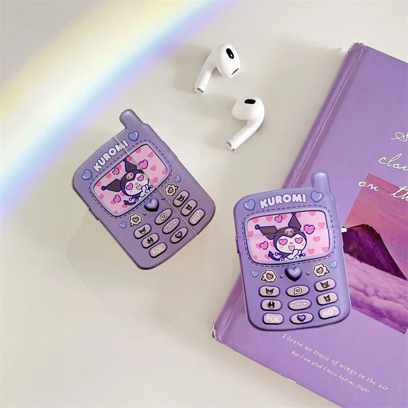 

Новинка Kawaii Anime Sanrioed Kuromi Kirby мультяшный чехол для наушников iPhone AirPods 1 2 3 Pro беспроводной Bluetooth чехол для наушников