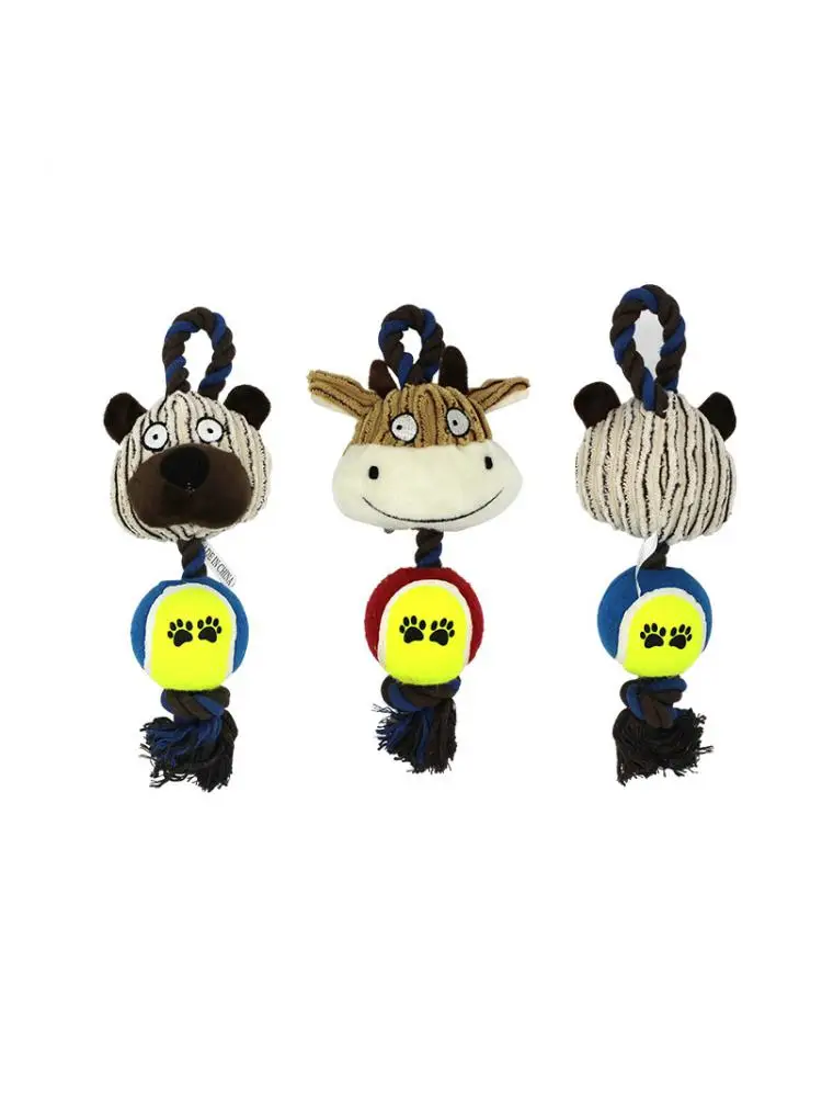 

New Pet Dog Molar And Bite-resistant Cotton Rope Sound Toy To Relieve Boredom