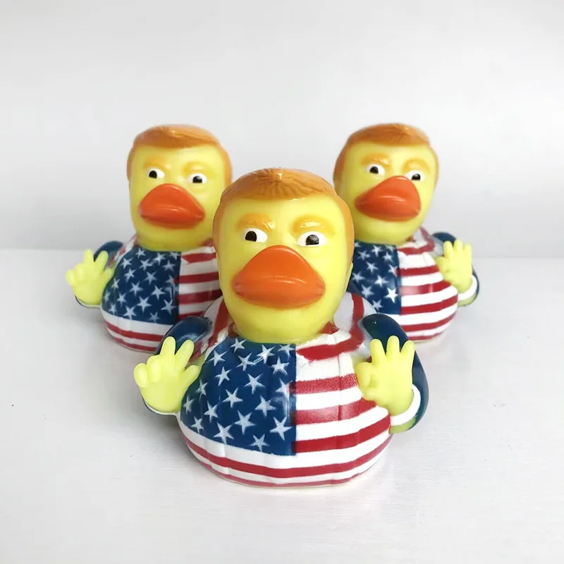 

Резиновые утки играют с водой и плавучие игрушки, Spoof Pinching Duck звонки президент США Дональд Трамп, Детские Игрушки для ванны и плавания