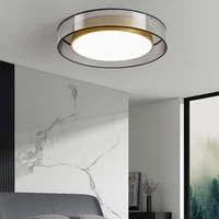 2022 copper modern nordic style led ceiling lamp for bedroom living room dining room kitchen chandelier gold round design light