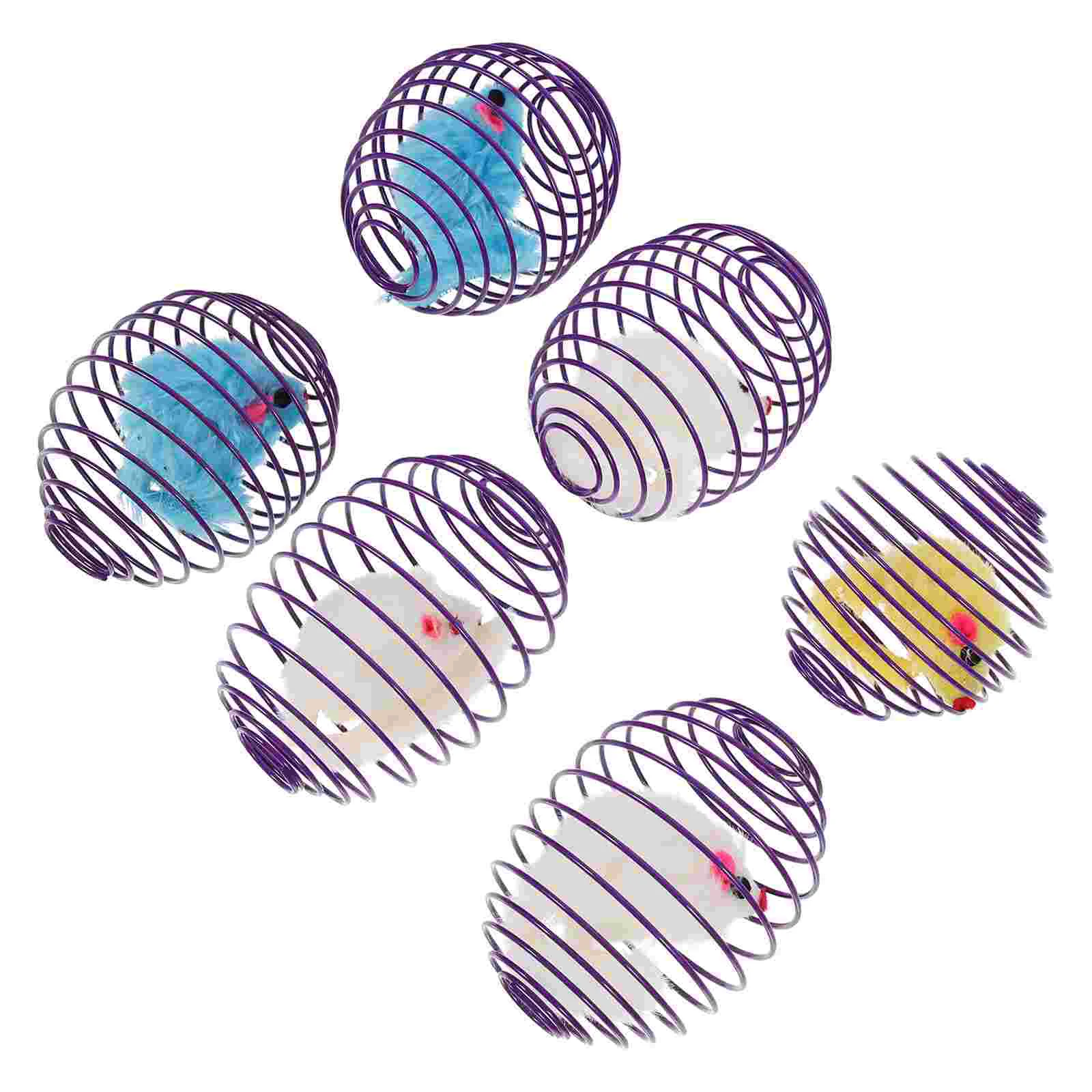 

Cat Toy Toysteaserkitten Mice Rat Dog Bite Petplaything Interactive Spring Teasing Molar Plush Chew Cage Teething Funny