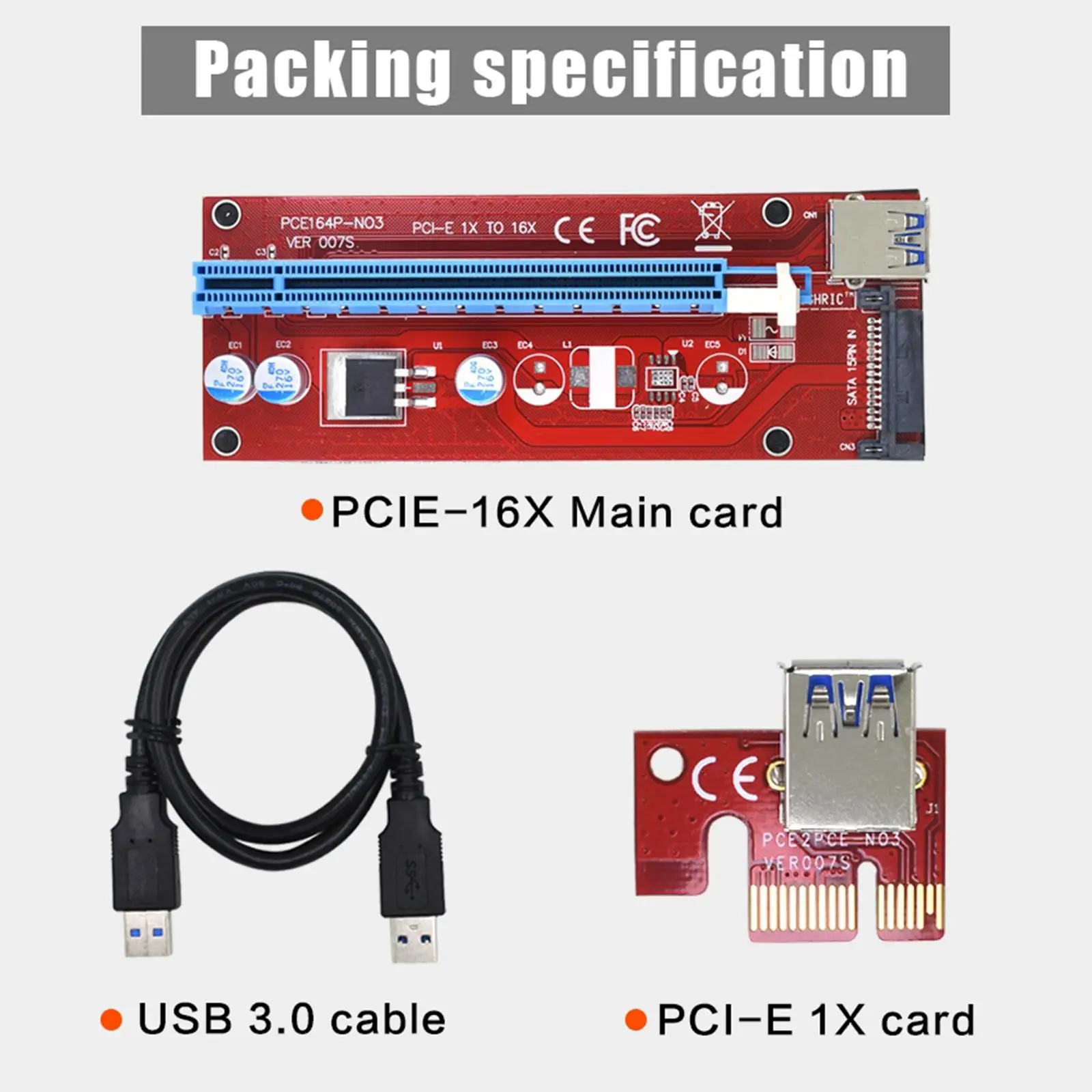 Райзер-карта VER007 PCI-E 007S PCI Express адаптер питания для монет