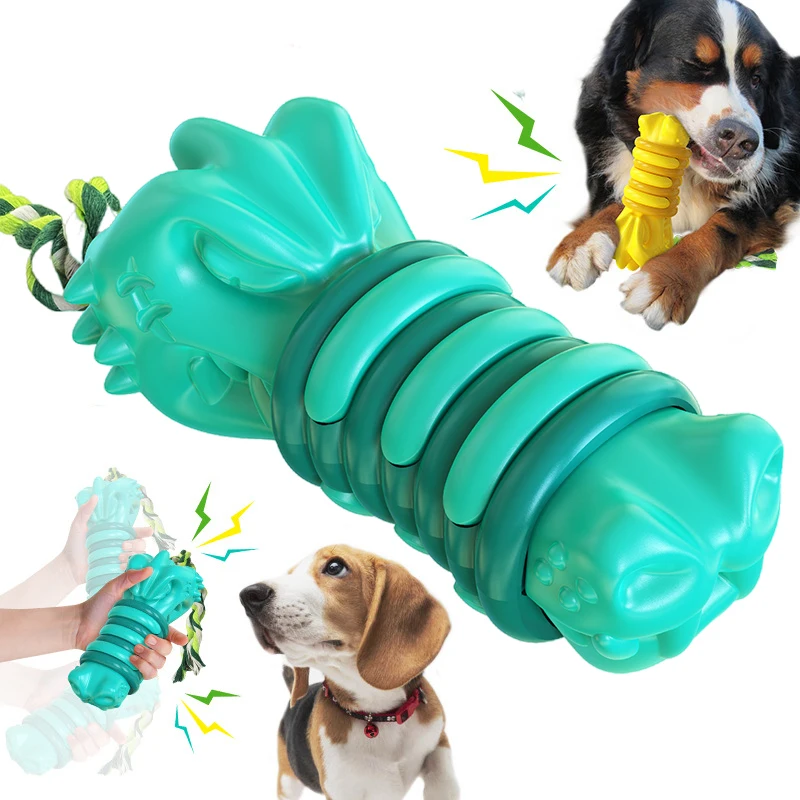 

Dog Squeak Crocodile Toys Indestructible Rubber Chew Pet Toy Molar Stick Cleaning Teeth Bite Rope Interactive Dog Toy Supplies