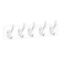 transparent adhesive seamless wall hooks marking sticking hook transparent non marking strong durable multifunction easy assemb