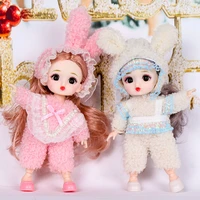 16cm mini bjd princess doll 13 joints movable fashion 112 dolls cute dress up set 3d eyes girl play house toy children gift