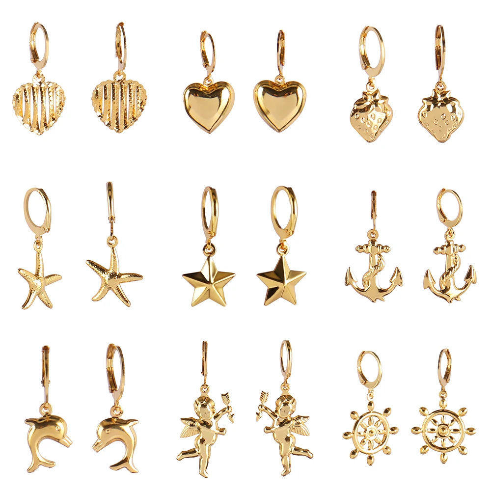 Серьги из нержавеющей стали для женщин французские милые маленькие