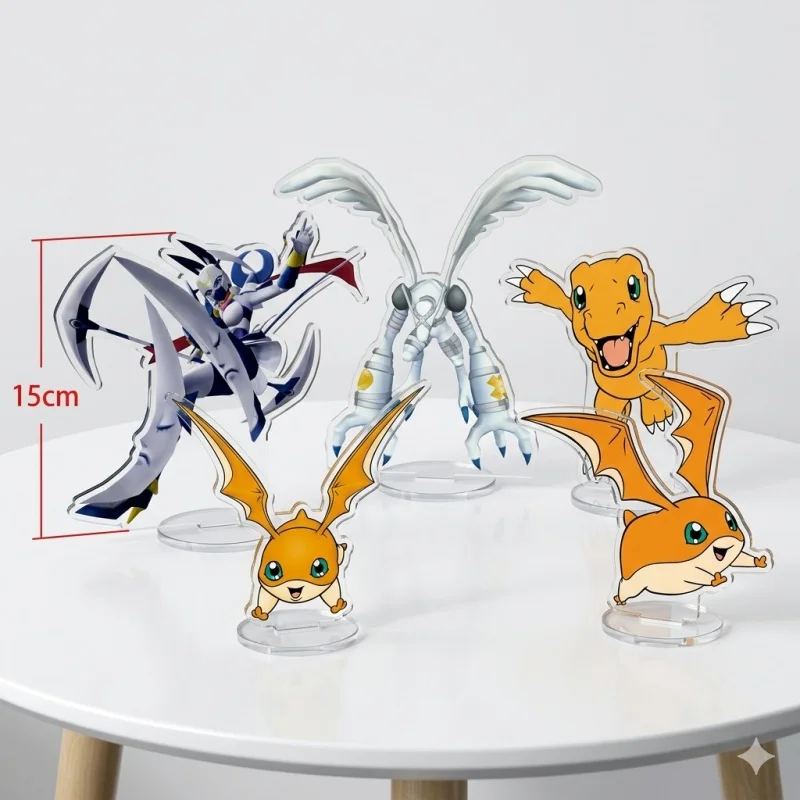 Фото DIGIMON GABUMON AGUMON TOGEMON PALMON TAILMON 15CM акриловой брелок для ключей вывеской мультфильм аниме стоять фигуры поклонников подарки №2