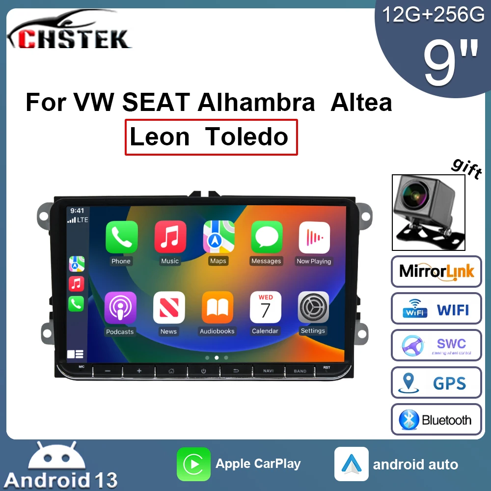 Автомобильный плеер CHSTEK радио Carplay Android 13 для Volkswagen Amarok Beetle Bora Caddy EOS Magotan Jetta Passat SKODA