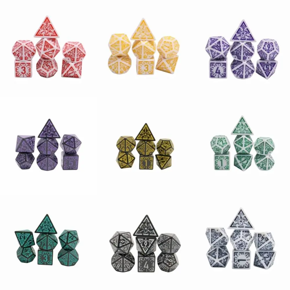 7 шт./набор 7-дюймовые настольные кости