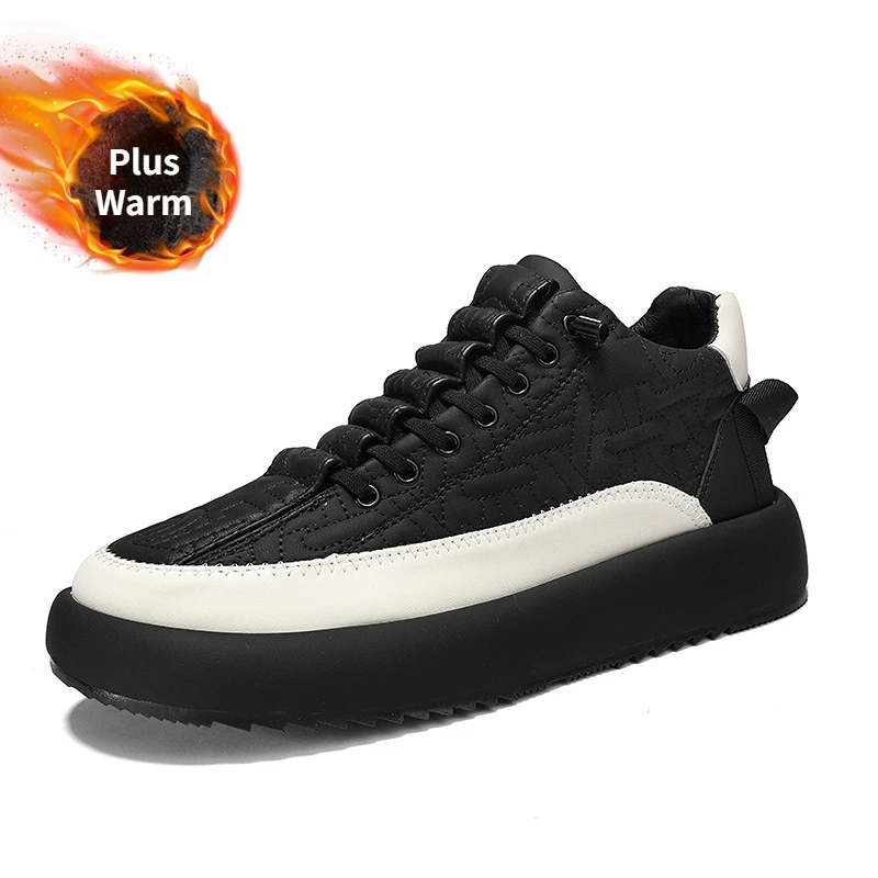 

Зимние теплые мужские кроссовки в традиционном стиле; Спортивная обувь на шнуровке с сетчатым верхом; Удобные Прогулочные кроссовки; Zapatillas Hombre; 39-44