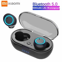 xiaomi wireless bluetooth 5 0 earphone touch control 9d stereo headset with mic sport earphones waterproof earbuds led display