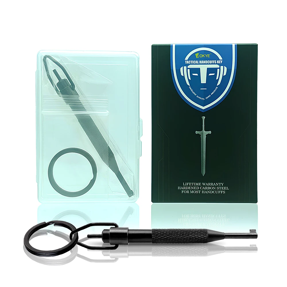 

Универсальный спиннер для наручников BK-02B, изготовленный из высокоуглеродистой стали и алюминиевого сплава, включает брелок для ключей.