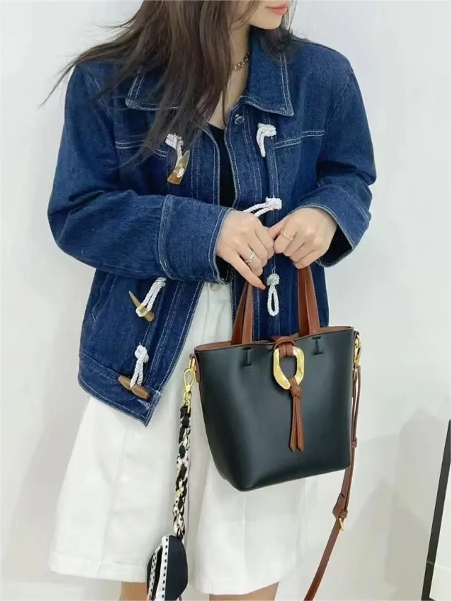 

2024 New Fashion Women Bag Trendy Top Designer Luxury Handbags Handle Bucket Shoulder Cross-body Purse For Lady