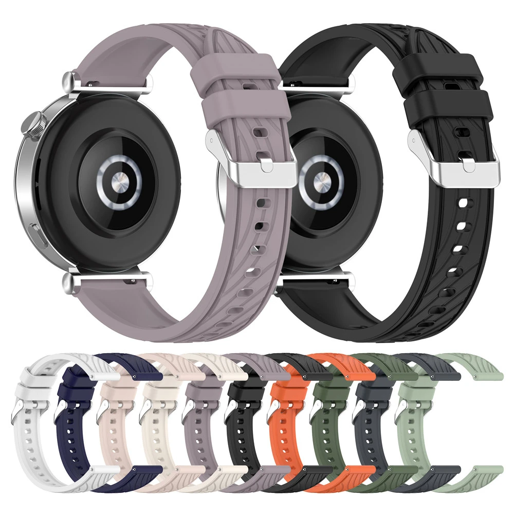 Фото Универсальный силиконовый ремешок 18 мм, 20 мм, 22 мм для Honor Watch SE GS3 GS4 4Pro, текстурный ремешок для ticwatch 2 E E2 E3 pro pro3 proX GTH GT №3
