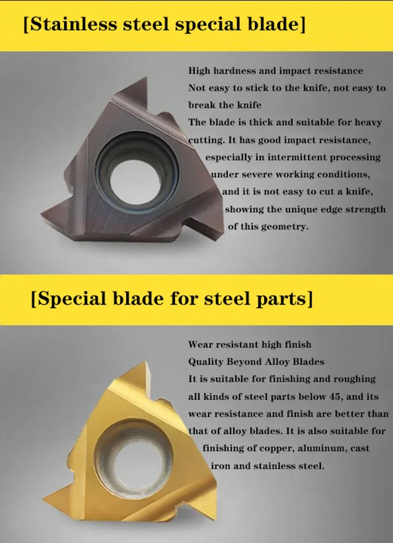 10 шт. 11ER/16ER AG60/AG55/1 0/1 5/2.0ISO вставки лезвия токарного станка CNC наружная резьба