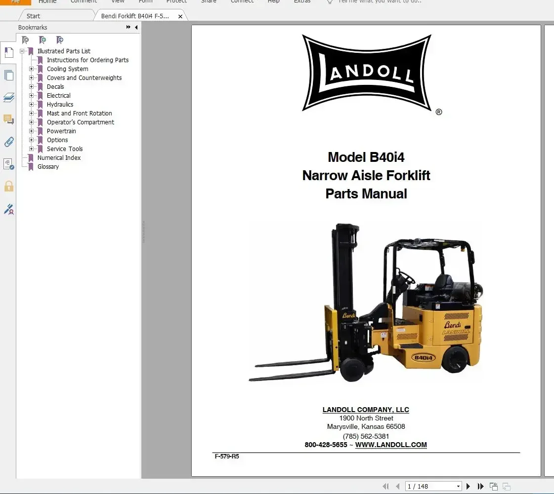 Фото Вилочный погрузчик SpecDiag BENDI Landoll 2,23 ГБ PDF Обслуживание и руководство по эксплуатации DVD №3