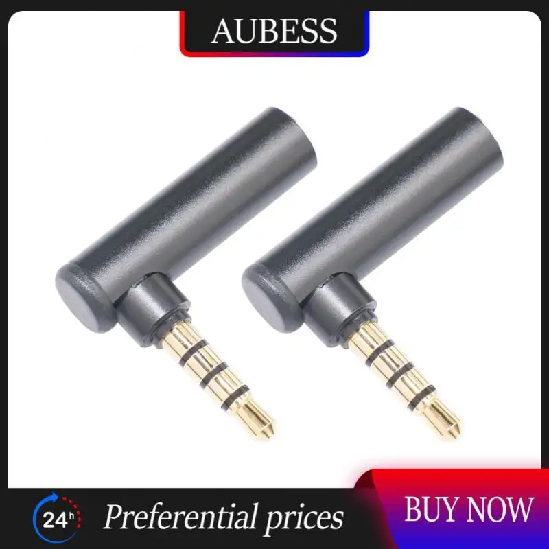 

Universal Headset With Microphone 3.5mm L Shape Audio Adapter Aluminum 3.5mm Female Connector 90 Degree Round Jack Audio Adapter