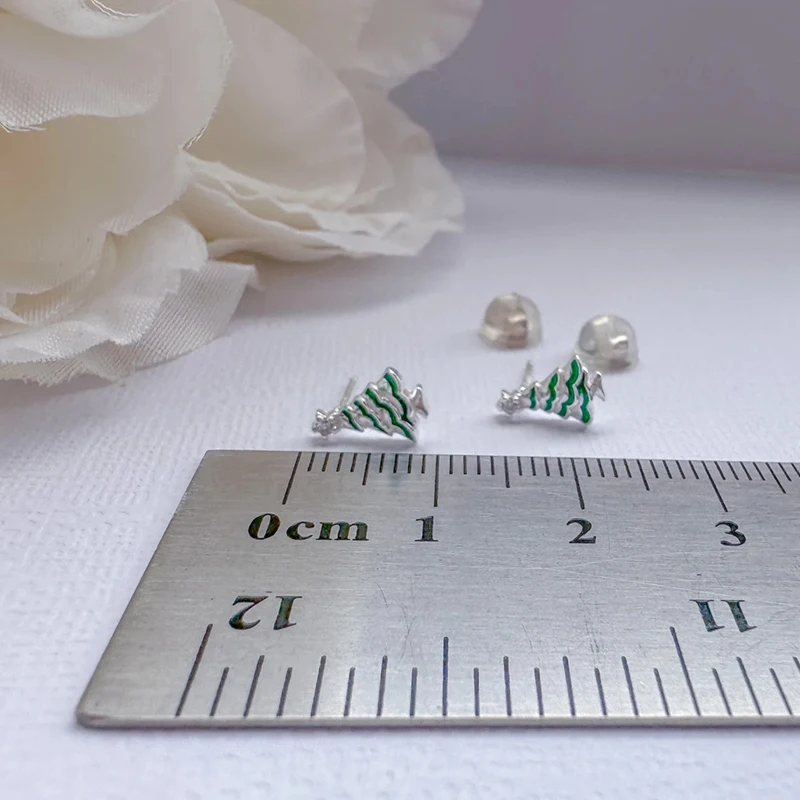 НОВЫЕ Изящные серьги-гвоздики Huitan в виде рождественской елки женские модные