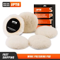 bulk sales spta 123567 inch heavy cut wool polishing buffing pad high density lambs for polisher machine waxing