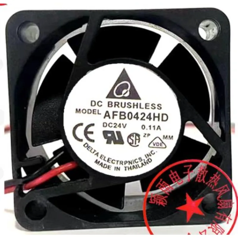Новый вентилятор кулера для ЦП для Delta AFB0424HD 24 В 4020 а 4 см 2-проводной Частотный преобразователь охлаждающий вентилятор 40*40*20 мм