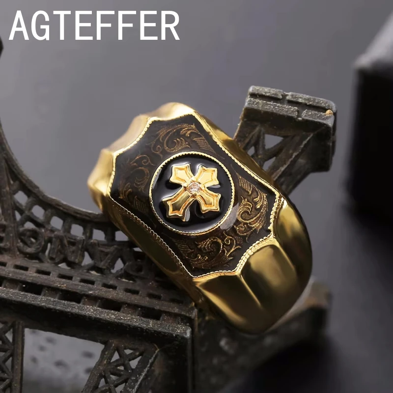 Мужское кольцо из желтого золота 18 карат