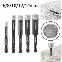68101214mm diamond dry drill bits hole saw cutter for marble ceramic tile glass drill bit for brazing and dry beating cerami